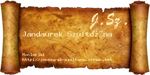 Jandaurek Szultána névjegykártya